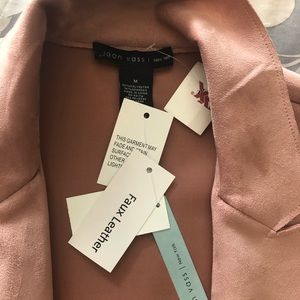 faux suede rose jacket